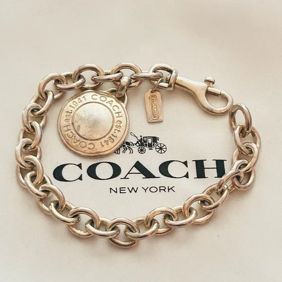 Coach 925 Sterling Silver Charm Bracelet - Picture 12 of 14
